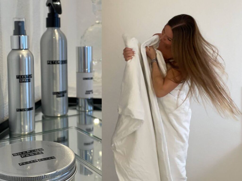 hårprodukter samt hugged tyngdedyne